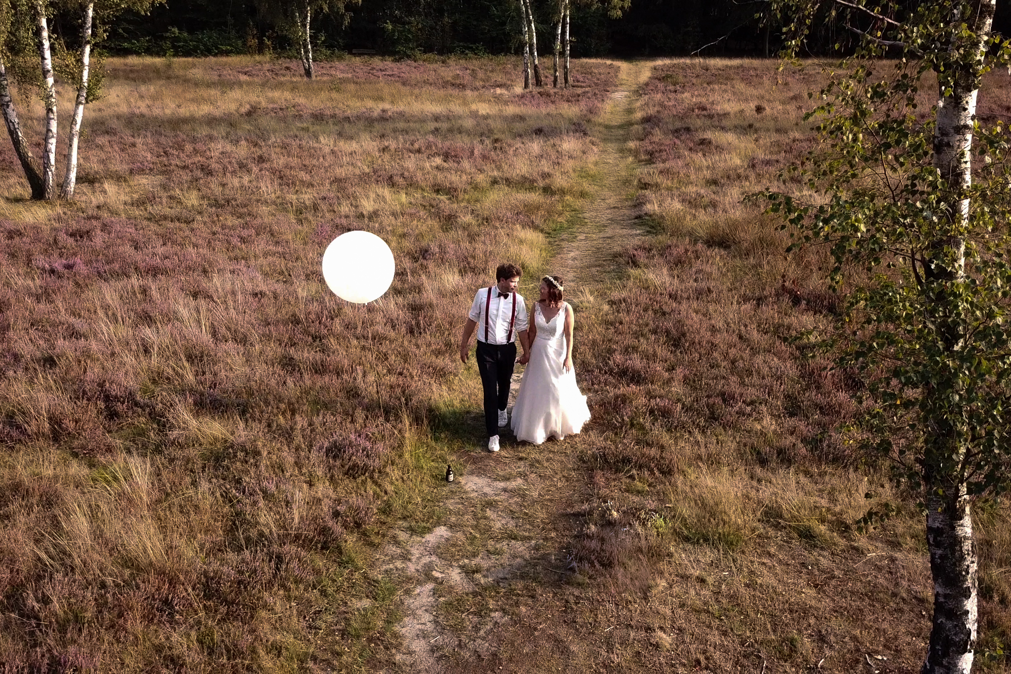 Hochzeits-Fotoshooting in der Lüneburger Heide