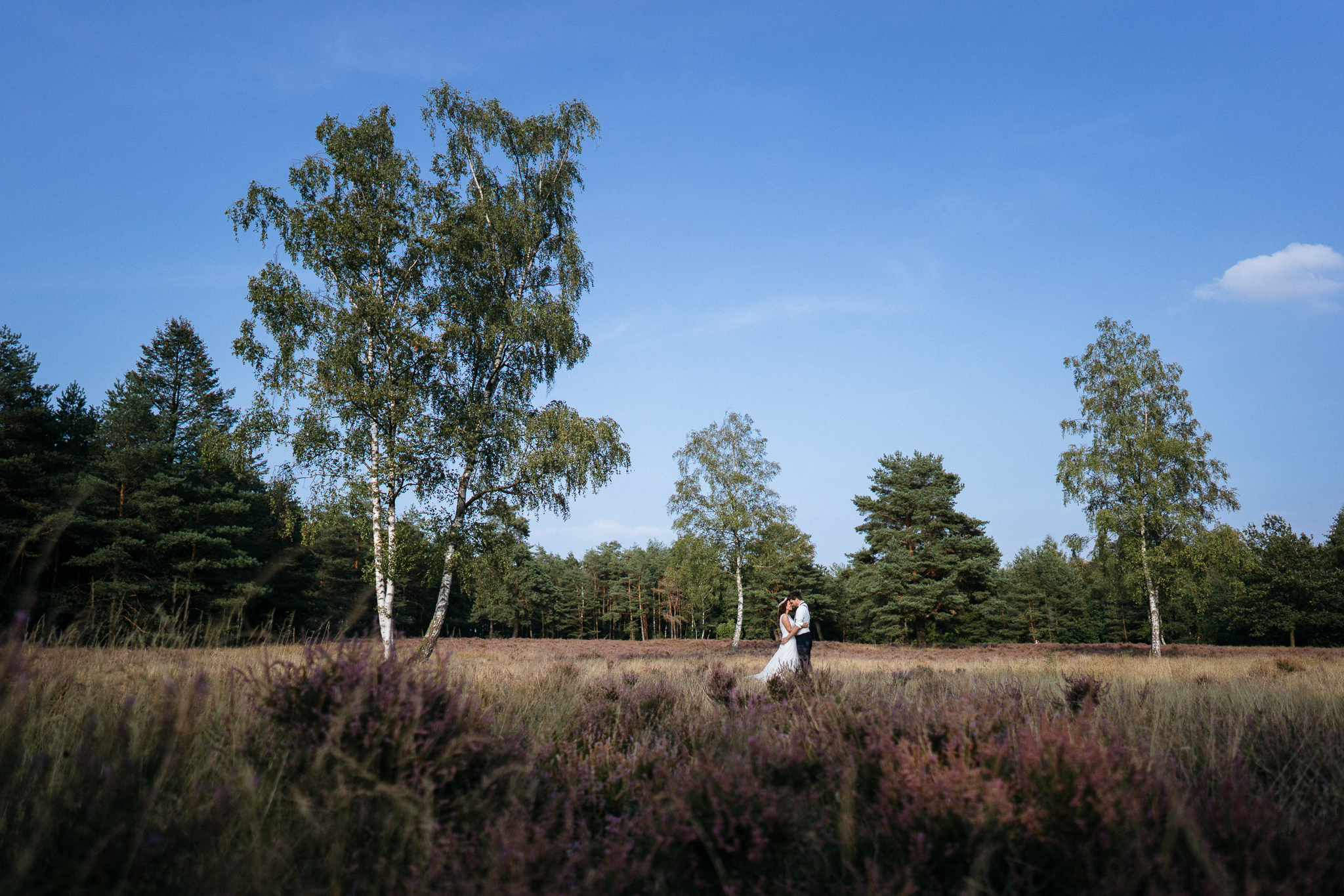 Hochzeits-Fotoshooting in der Lüneburger Heide