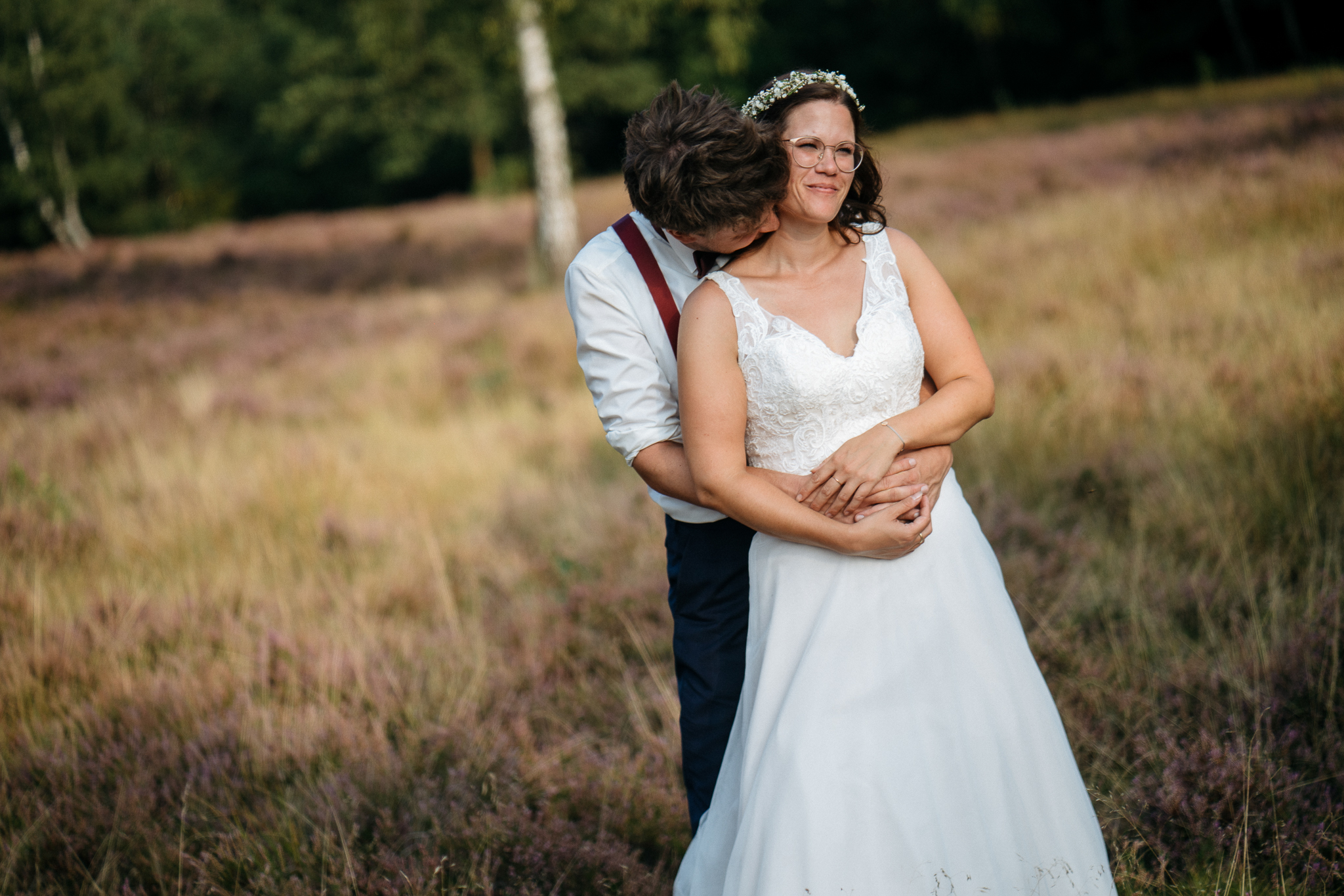 Hochzeits-Fotoshooting in der Lüneburger Heide