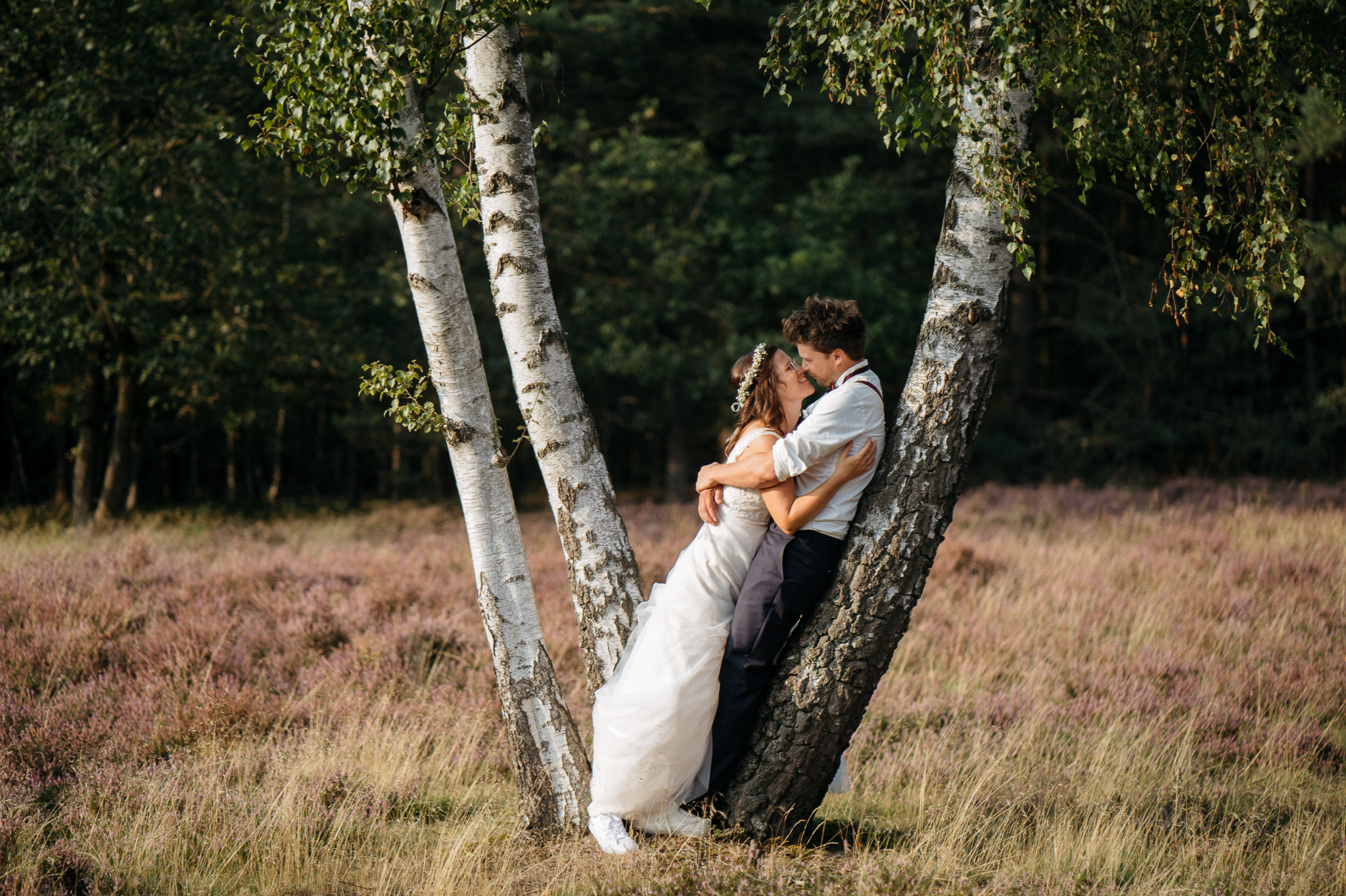 Hochzeits-Fotoshooting in der Lüneburger Heide