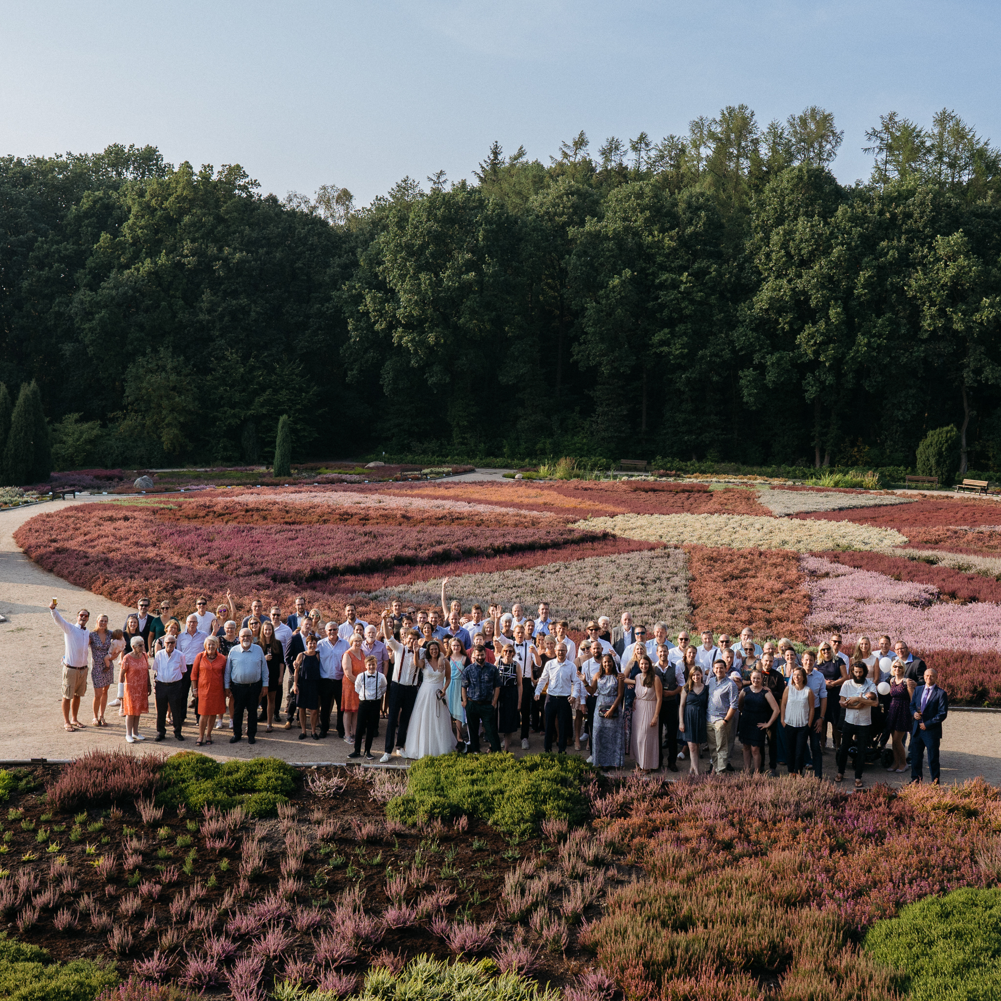 Hochzeits-Gruppenfoto in Schneverdingen