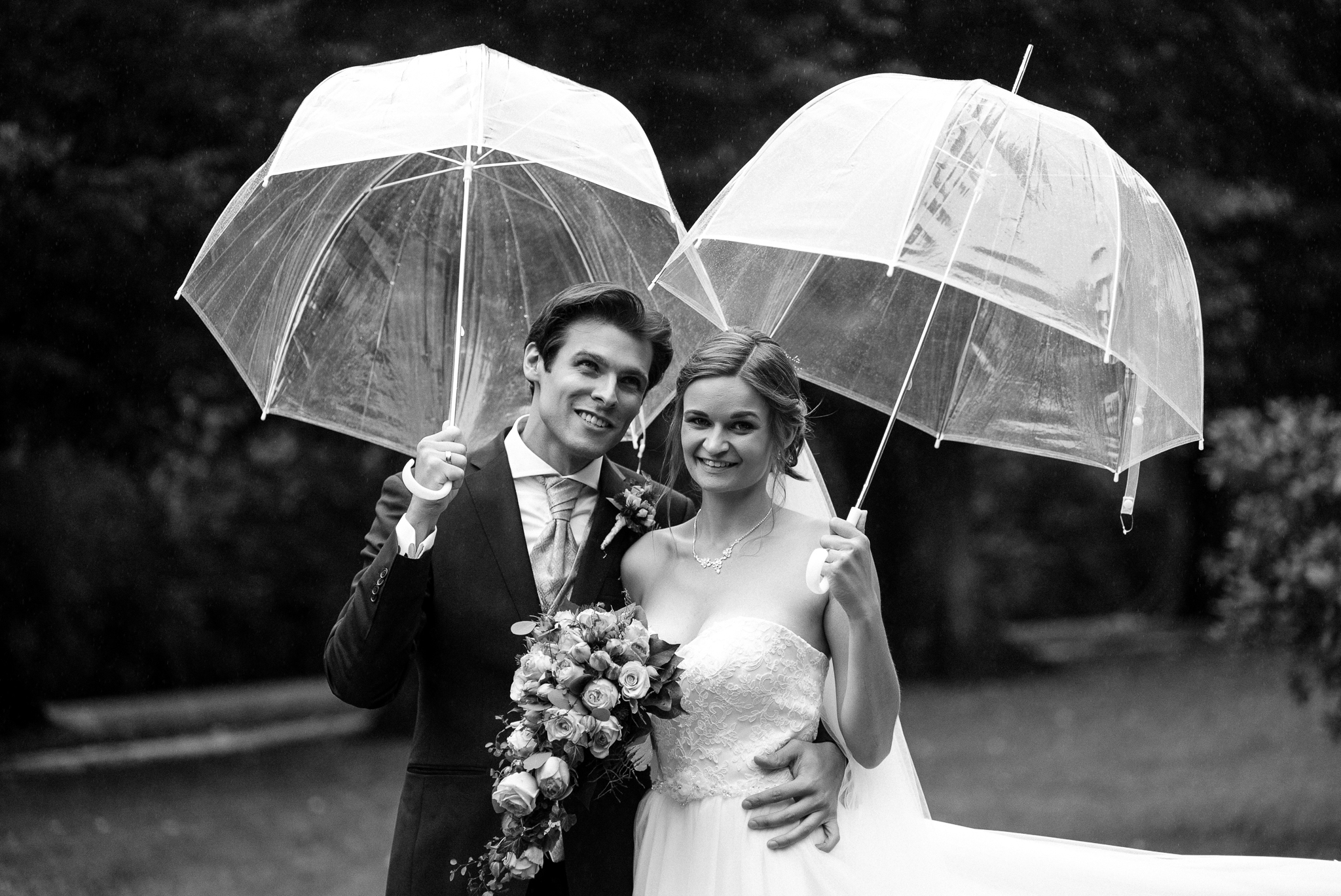 Hochzeitsfotos bei Regen
